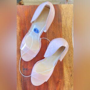 Nine West stiletto clear open toe heels